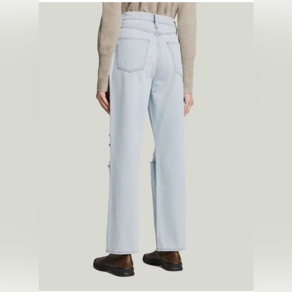 NWT Triarchy Women's Blue High-Rise Straight-Leg Distressed Jeans SZ 29 - Picture 2 of 8